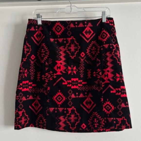 Piombo Dresses & Skirts - Piombo Tribal Aztec Corduroy Skirt size 12 NWT